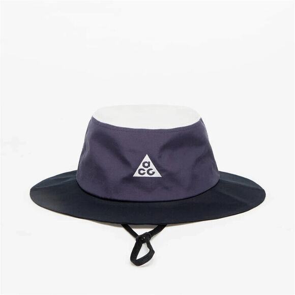 Nike ACG Bucket Hat Gridiron Black Cobalt Bliss White Size S/M DC9088 015 • NEW - Picture 1 of 7